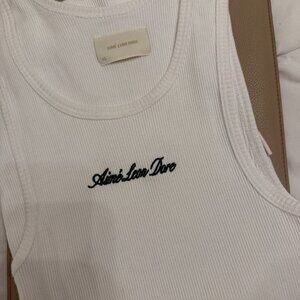 Aime Leon Dore Embroidered Logo Tank Top Cotton Ribbed Undershirt